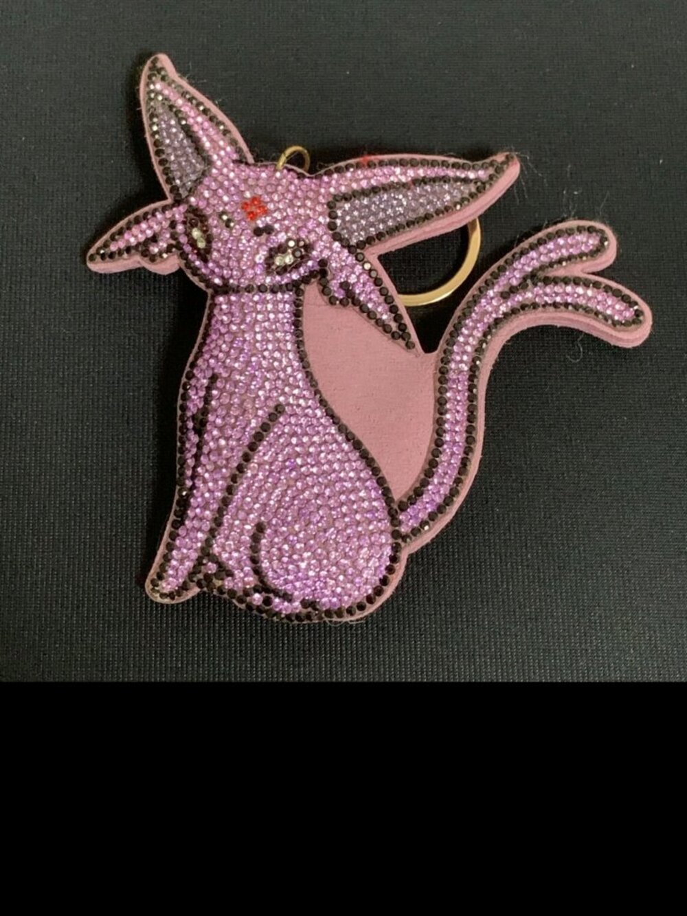Espeon Pokemon Rhinestone Plush 3D Doll Bag Charm Keychain Japan Exclusive